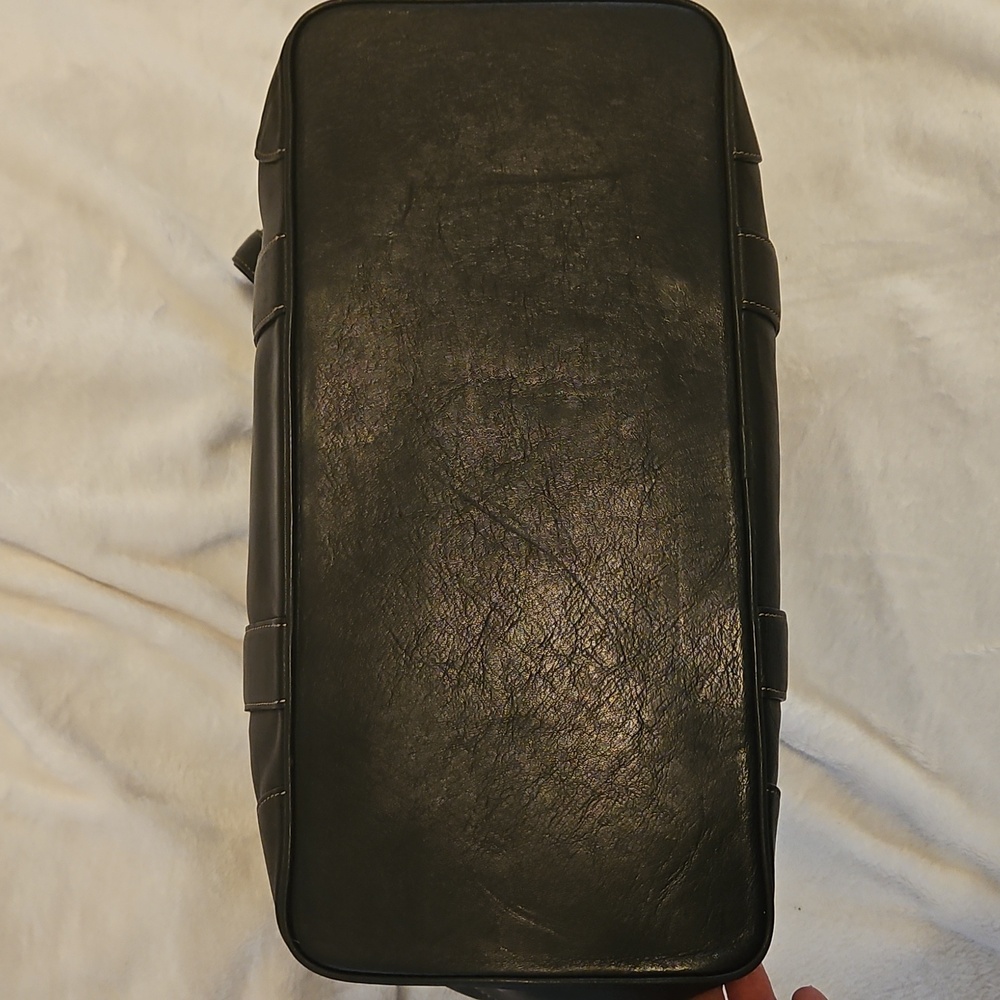 Coach Blk Leather Tote/Satchel Large Great overnight Bag. #9582 - Picture 8 of 13